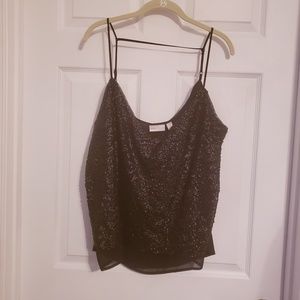 Bisou Bisou Black Sequin Cami